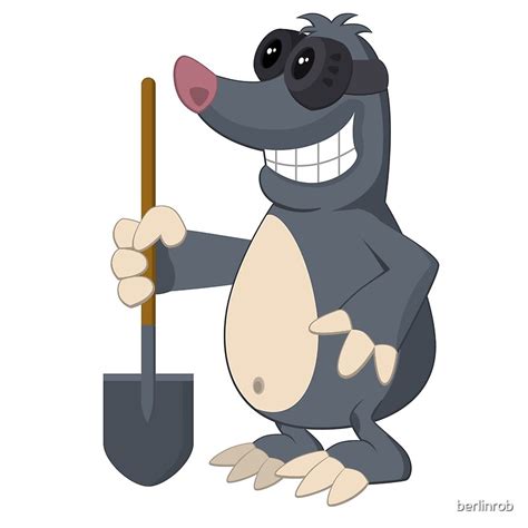 Funny Cartoon Mole By Berlinrob Redbubble