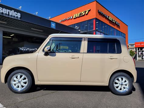 BEST写真館 スズキ ラパン HE S の HOT STUFF ホットスタッフ LaLaPalm ララパーム パールホワイト リムポリッシュ を表示 タイヤとアルミホイール