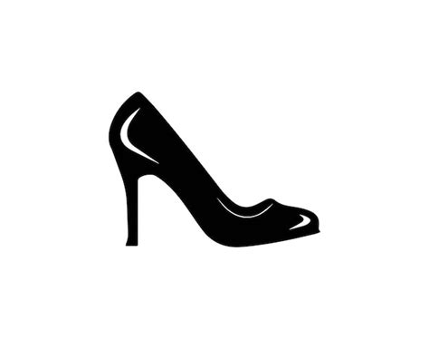 Icono de zapato de tacón alto aislado en fondo blanco Ilustración