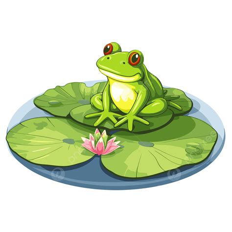 Cute Frogs On Lily Pads