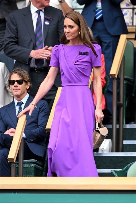 Kate Middleton Makes An Entrance At Wimbledon In The Brightest Purple