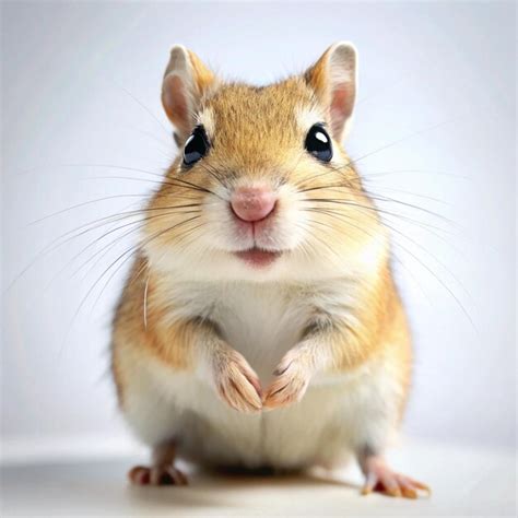 Adorable Gerbil Cartoon And Line Art Vector Illustration Cute Funny