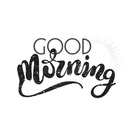 Good Morning Calligraphic Inscription Vector Illustration Isolated On A