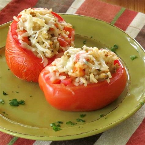 Stuffed Tomatoes With Rice Just 4 Ingredients The Dinner Mom