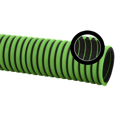 Gloxco Heavy Duty Epdm All Weather Suction Hose Black Tube Lime Green