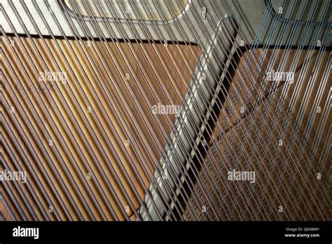 Details of Strings of a Piano Stock Photo - Alamy