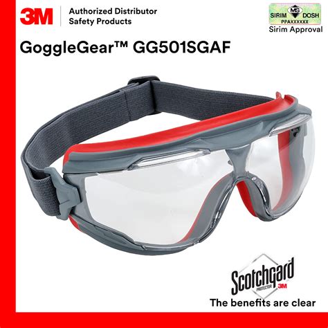 3M GG501SGAF Goggle Gear Scotchgard Protector Ultimate Anti Fog Goggle