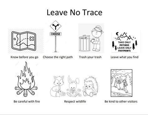 The Instructions For How To Use Leave No Trace In An Activity Book With