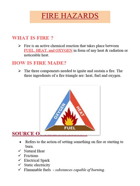 Fire Hazards | PDF | Fires | Energy Technology