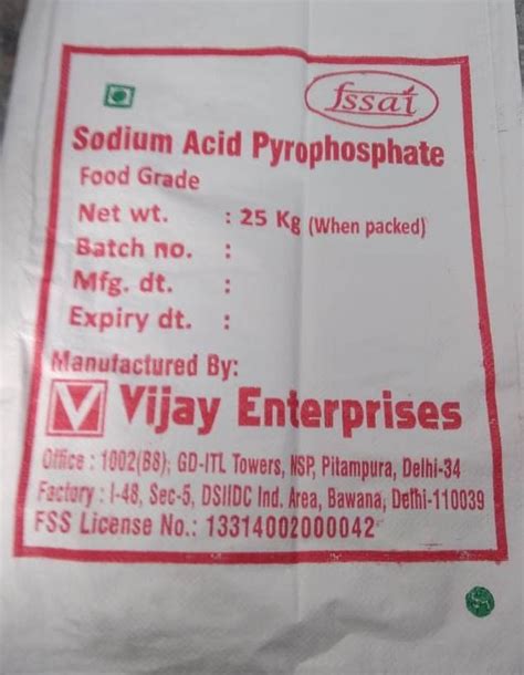 Vijay Enterprises Sodium Metabisulfite Powder Packaging Type