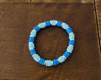 Handmade Blue Haven Clay Beaded Bracelet Etsy