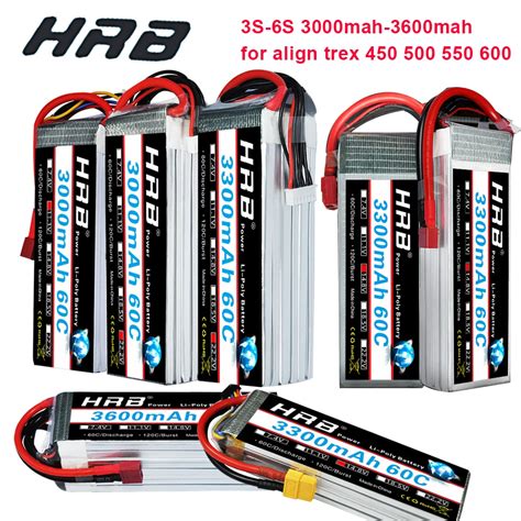 HRB RC Lipo Battery 3S 4S 5S 6S 3000mah 3300mah 3600mah 60C Brust Rate