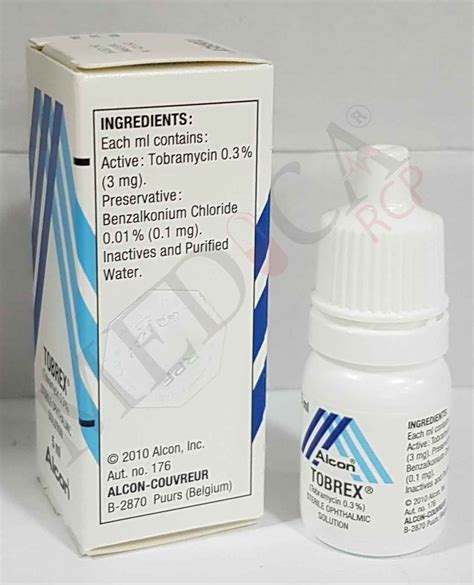 Medica Rcp Tobrex Eye Drops° Indications Side Effects