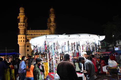 A Walk Down The Lanes Of Night Bazaar Near Charminar During Ramadan