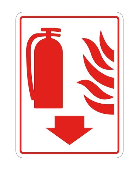 Signo De Extintor De Fuego En Fondo Blanco Ilustraci N Vectorial