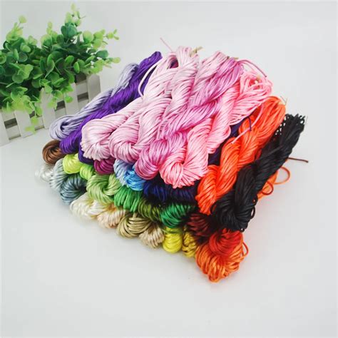 Multi Mm M Pcs Kumihimo Nylon Cord Chinese Knot Cord Rattail Satin