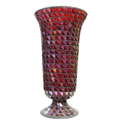 Red Mosaic Vase Peter Corvallis Productions Rental Decor Portland