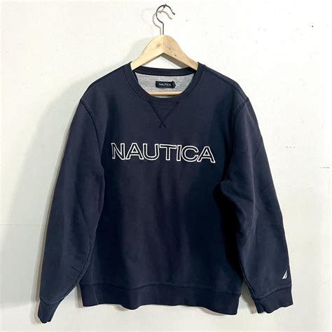 Vintage Nautica Crewneck Sweatshirt Soft Navy Blue Depop