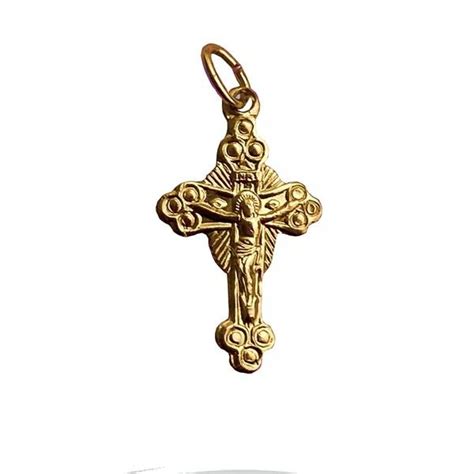 Crucifixo Dourado Resplendor 2 2 x 1 3 cm Paludo Artigos Católicos