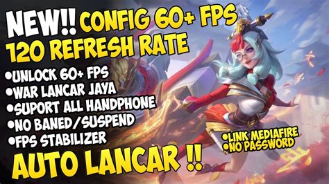 Update Config Ml Anti Lag 120 Fps Super Lancar Smoothest New Patch Kof