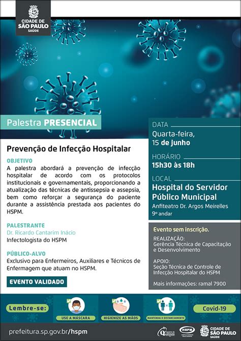 HSPM oferece palestra de prevenção de infecção hospitalar Hospital do