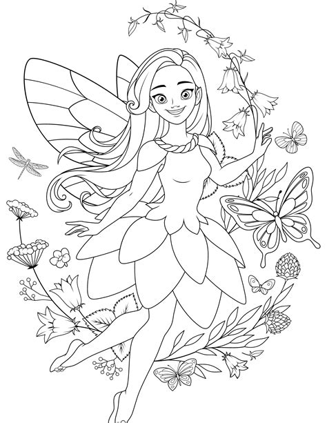 Fairies Coloring Pages For Girls