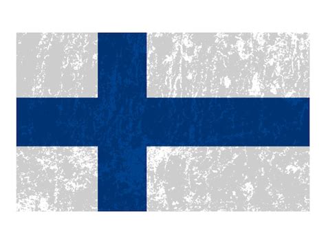 Premium Vector Finland Grunge Flag Official Colors And Proportion