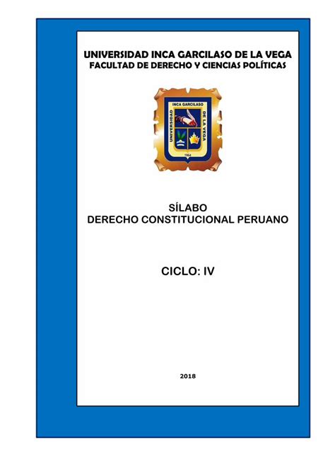 Pdf Ciclo Iv Identifica Las Fuentes Del Derecho Constitucional