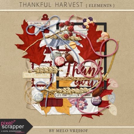 Thankful Harvest Elements By Melo Vrijhof Graphics Kit