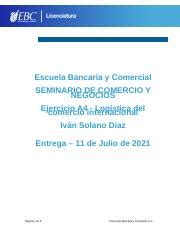 Act 04 ISD Docx Escuela Bancaria Y Comercial SEMINARIO DE COMERCIO Y