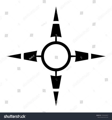 Flat Compass Direction Map North Symbol Stock Vector (Royalty Free ...