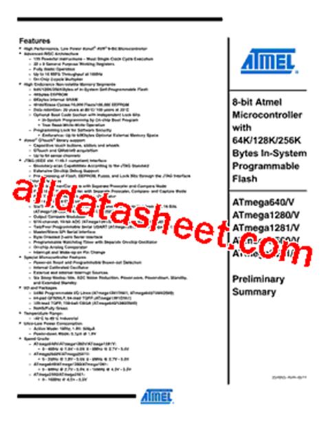 ATMEGA2560 데이터시트 PDF ATMEL Corporation