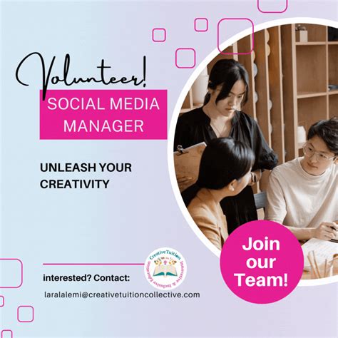 Social Media Manager Vacancy Creative Tuition