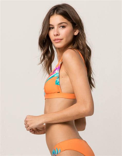 Rip Curl Synthetic Paradise Bikini Top In Orange Lyst