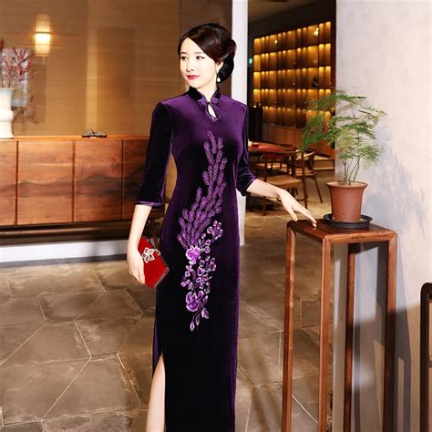 Sheng COCO Velour Cheongsam Archives Qipao