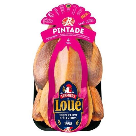 Promo Pintade fermiere label rouge de loué chez Carrefour