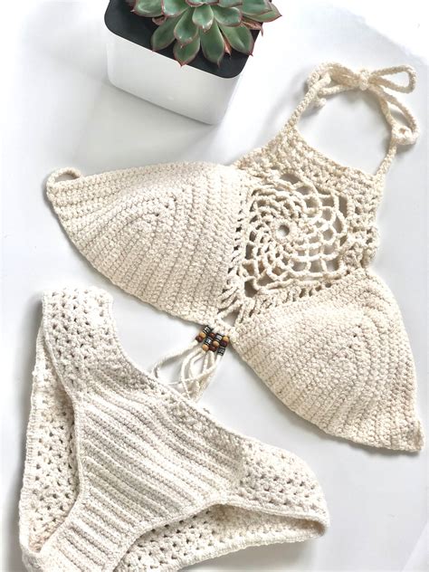 Crochet Bikini Set PDF Patterns Dreamcatcher Halter Top Etsy