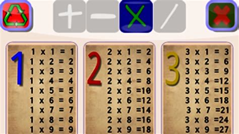 Aplicación Tablas Matematicas Sumar Restar Multiplicar Y Dividir En Amazon Appstore