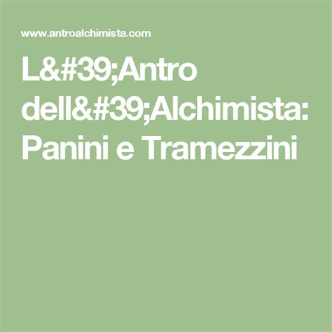 L Antro Dell Alchimista Alchimia Nocciole Panini