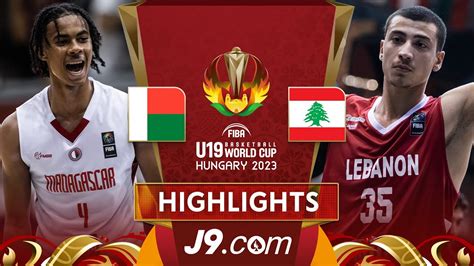 Madagascar Vs Lebanon J Highlights Fibau Basketball World