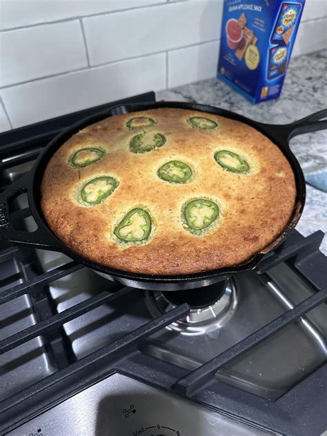 Bacon Cheddar And Jalapeño Cornbread In The 10” Lodge Wish You Guys