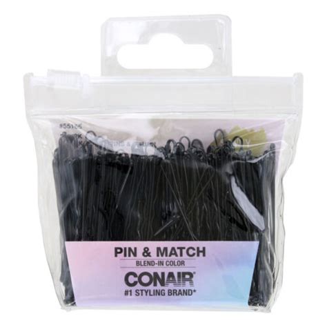 Conair Pin Match Hair Bobby Pins Black Pack With Pouch Ebay