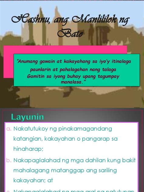 Hashnu, Ang Manlililok NG Bato | PDF