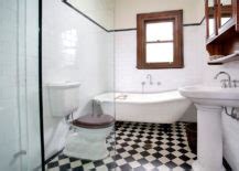 30 Vintage And Grandiose Checkered Bathrooms