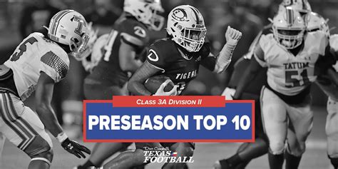 REVEALED: The Top 10 Class 3A Division II Teams in Texas High School ...