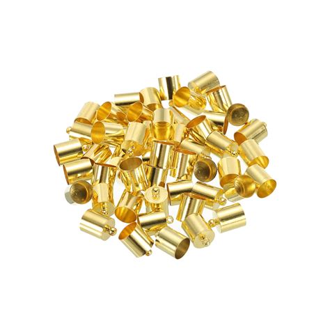 50Pcs Cord End Caps 8 5mm End Cap Barrel Beads Kumihimo End Caps Brass