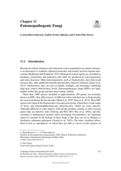 (PDF) Entomopathogenic Fungi 