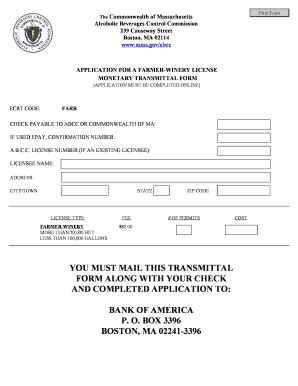 Fillable Online Mass You Must Mail This Transmittal Form Along With