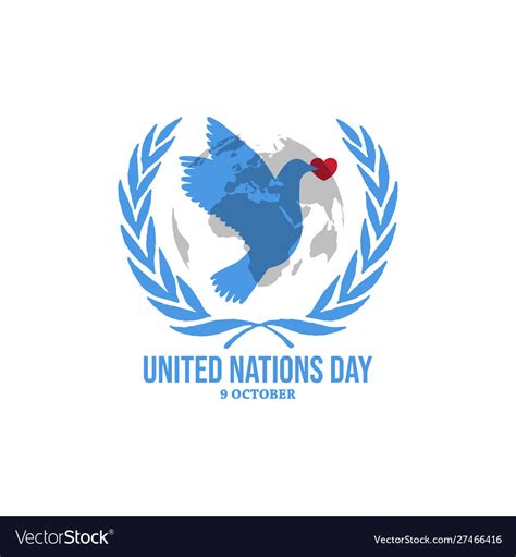 United nations day background icon history Vector Image