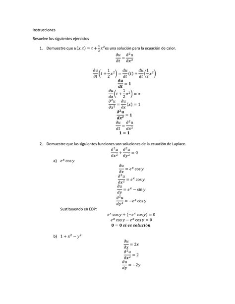 Unidad 9 Ejercicios 1 Y 2 De Ecuaciones Diferenciales Y Series